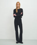 W BASIC CROP LONG SLEEVE IN BLACK image 5