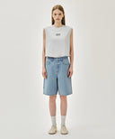 SORONA COOL SMALL CLAASIC LOGO SLEEVELESS IN LIGHT HEATHER GREY