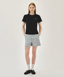 W SMALL REGULAR LOGO TEE IN BLACK image 5
