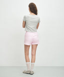 W BASIC SWEAT SHORTS IN LIGHT PINK image 5