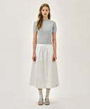 W SMALL CLASSIC LOGO HALF KNIT PULLOVER IN HEATHER GREY image 5