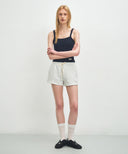 W BASIC STRING CROP SLEEVELESS IN NAVY image 5