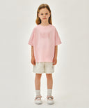 KIDS CLASSIC LOGO DYEING OVERSIZED TEE IN LIGHT PINK image 5