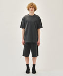 DRAWING LOGO DYEING TEE IN CHARCOAL GREY image 5