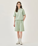 DRAWING LOGO DYEING TEE IN MINT image 5