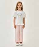 KIDS W BALLOON SLEEVE PEPLUM TEE IN WHITE image 5