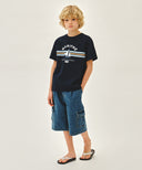KIDS COASTAL AEROCOOL TEE IN NAVY image 5
