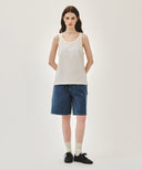 SHADOW CLASSIC LOGO SLEEVELESS IN IVORY image 5