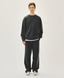 OUTLINE CLASSIC LOGO DYEING OVERSIZED SWEATSHIRT IN CHARCOAL GREY image 5