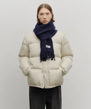 FUZZY SOLID KNIT MUFFLER IN NAVY image 5