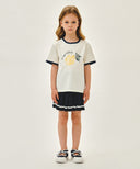 KIDS CITRON RINGER TEE IN IVORY image 5
