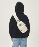 KIDS BEAR CLASSIC LOGO 2WAY SLING BAG IN IVORY image 5
