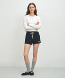 W BASIC CROP LONG SLEEVE IN WHITE