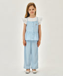 KIDS W CHECK SLEEVELESS BLOUSE IN BLUE image 5