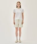 W SMALL REGULAR LOGO TEE IN WHITE image 5