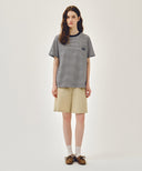 SMALL CLASSIC LOGO STRIPE RINGER TEE IN NAVY image 5
