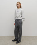W SMALL CLASSIC LOGO CROP HOODIE IN LIGHT HEATHER GREY image 13