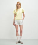 W BASIC TEE IN LIGHT YELLOW image 5