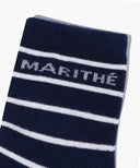 KIDS BASIC STRIPE SOCKS 2PACK IN NAVY image 5