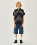 KIDS SMALL CLASSIC LOGO PK TEE IN NAVY image 5