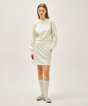 W CLASSIC LOGO CROP SWEATSHIRT IN FLOWER image 5