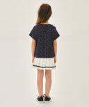 KIDS W MARINE PLEATED SKIRT IN IVORY image 5