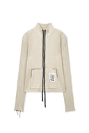 HANDCRAFT SLIM FIT CARDIGAN IN LIGHT BEIGE image 1