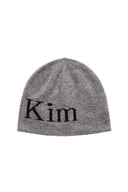 LOGO JACQUARD SHORT BEANIE IN GRAY image 2