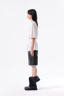 TIE DETAIL DRAPED LOGO TOP IN WHITE image 18