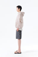 BACK LOGO HOODY WINDBREAKER FOR MEN IN LIGHT GRAY image 8