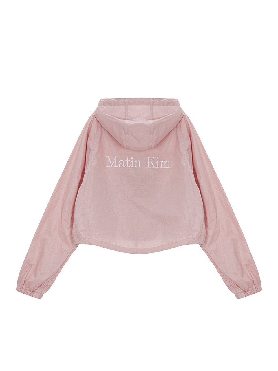 MATIN CROP HOODY COATING JUMPER IN PINK – MATIN KIM