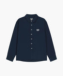 CLASSIC LOGO LINEN SHIRT IN NAVY image 6
