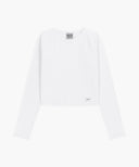 W BASIC CROP LONG SLEEVE IN WHITE