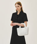 CLASSIC LOGO SEERSUCKER PADDING BAG IN OFF WHITE image 6