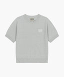 W SMALL CLASSIC LOGO HALF KNIT PULLOVER IN HEATHER GREY image 6