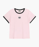 W CLASSIC LOGO RINGER TEE IN LIGHT PINK image 6