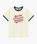 VINTAGE LOGO RINGER TEE IN IVORY image 6