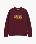 APPLIQUE LOGO OVERSIZED SWEATSHIRT (BRUSHED) IN BURGUNDY image 6