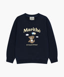KIDS BALLOON BEAR SWEATSHIRT IN NAVY image 6