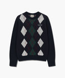 ARGYLE JQD KNIT PULLOVER IN NAVY image 6