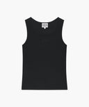 W REGULAR LOGO SLEEVELESS IN BLACK image 6