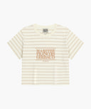 W CLASSIC LOGO CROP TEE IN IVORY image 6