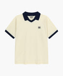 SMALL CLASSIC LOGO PK COLLAR POINT TEE IN IVORY image 9