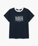 AEROCOOL CRACK CLASSIC LOGO RINGER TEE IN NAVY image 6
