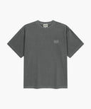 OUTLINE CLASSIC LOGO OVERSIZED DYEING TEE IN CHARCOAL GREY