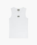 W RIBBON CLASSIC LOGO SLEEVELESS IN WHITE image 6
