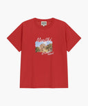 W AEROCOOL RESORT GRAPHIC TEE IN RED image 6