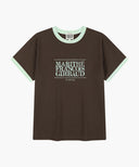 AEROCOOL CRACK CLASSIC LOGO RINGER TEE IN BROWN image 6