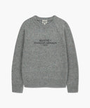 LETTERING LOGO KNIT PULLOVER IN HEATHER GREY image 6