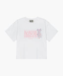KIDS W BALLET CLASSIC LOGO SEMI CROP TEE IN WHITE image 6